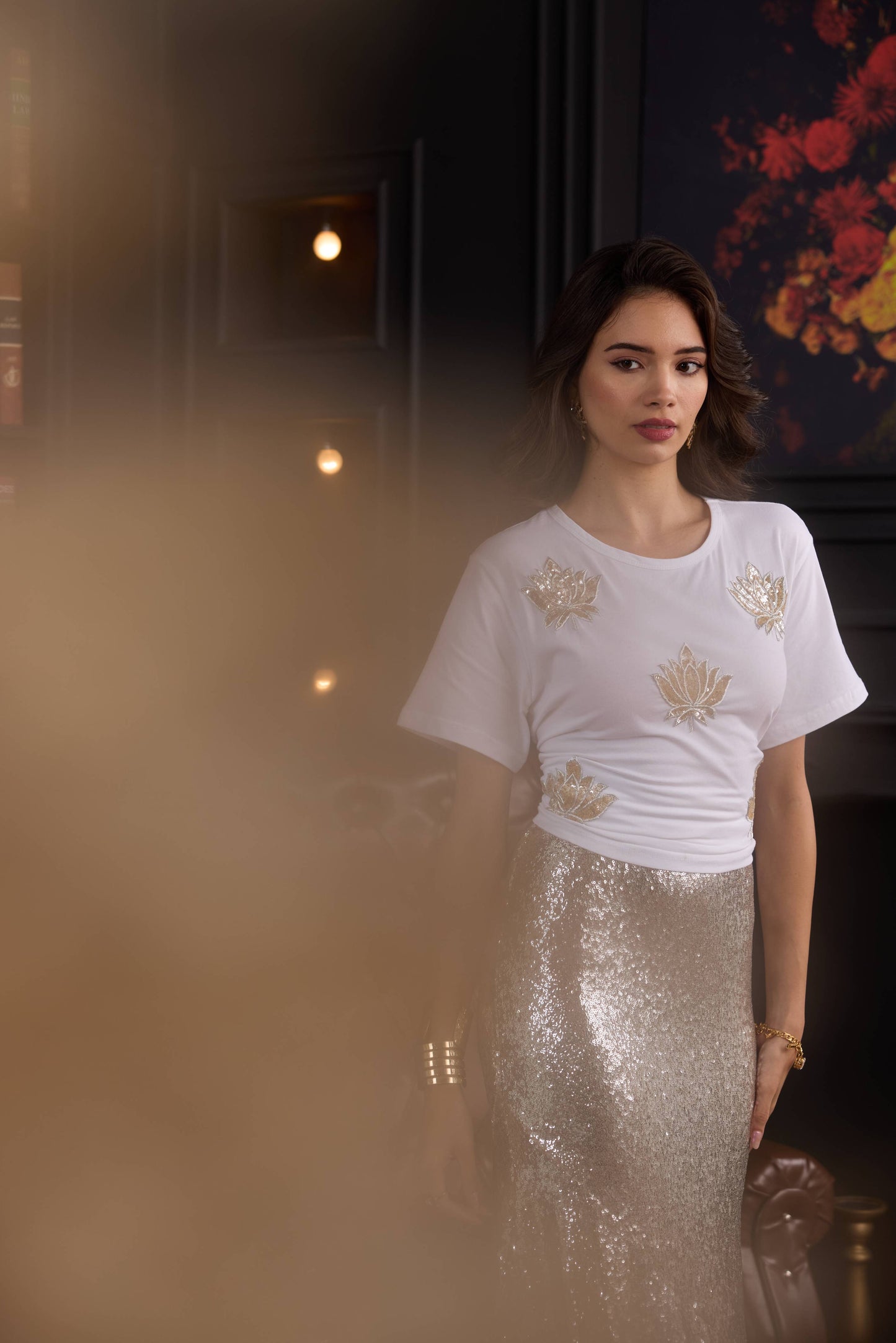 WHITE FLOWER T-SHIRT