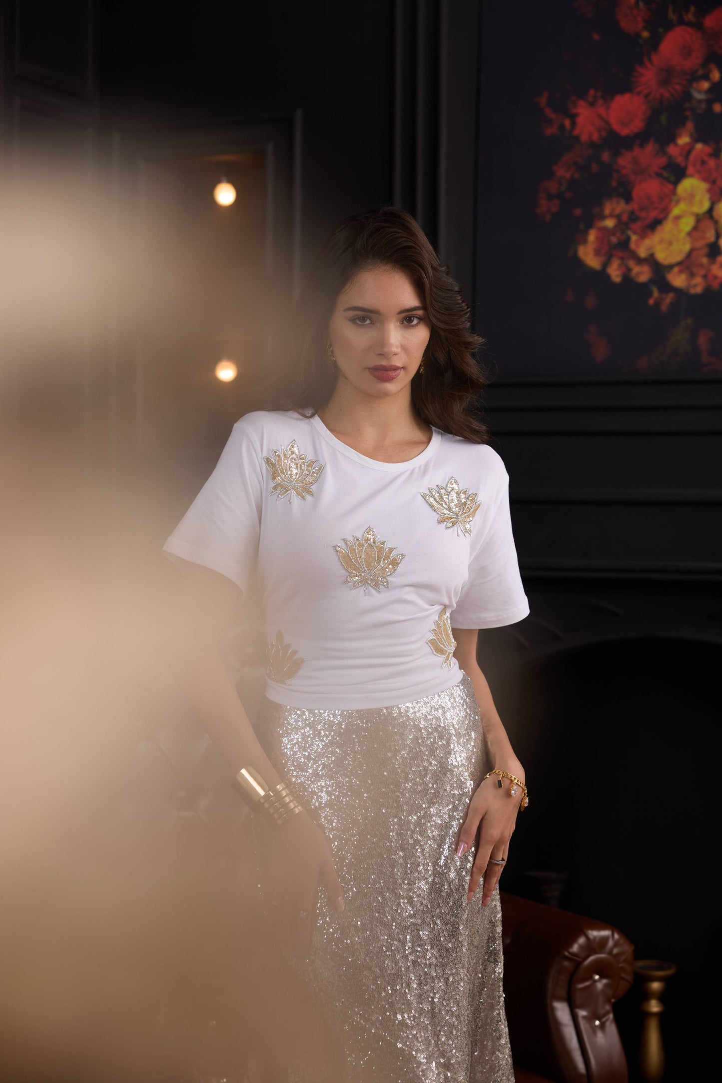 WHITE FLOWER T-SHIRT