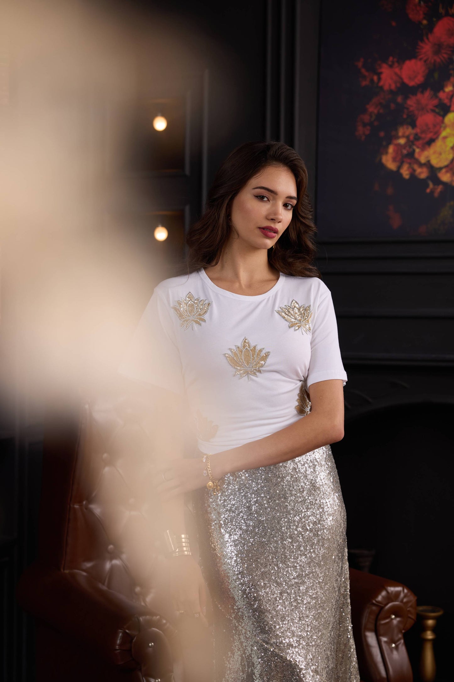 WHITE FLOWER T-SHIRT