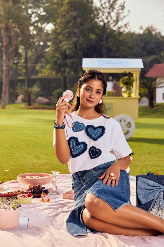 Denim Heart T-Shirt