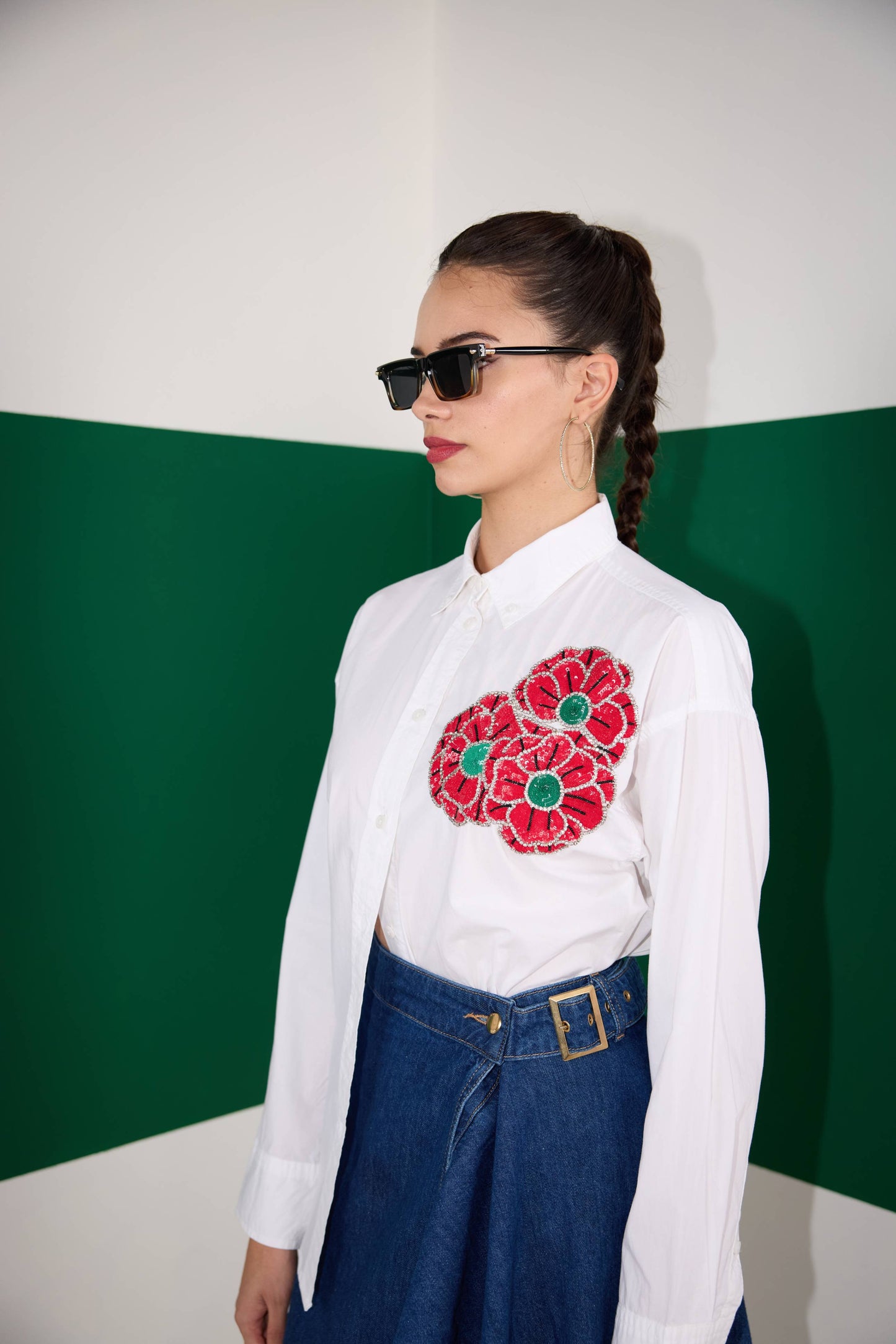 WHITE BLOSSOM  SHIRT