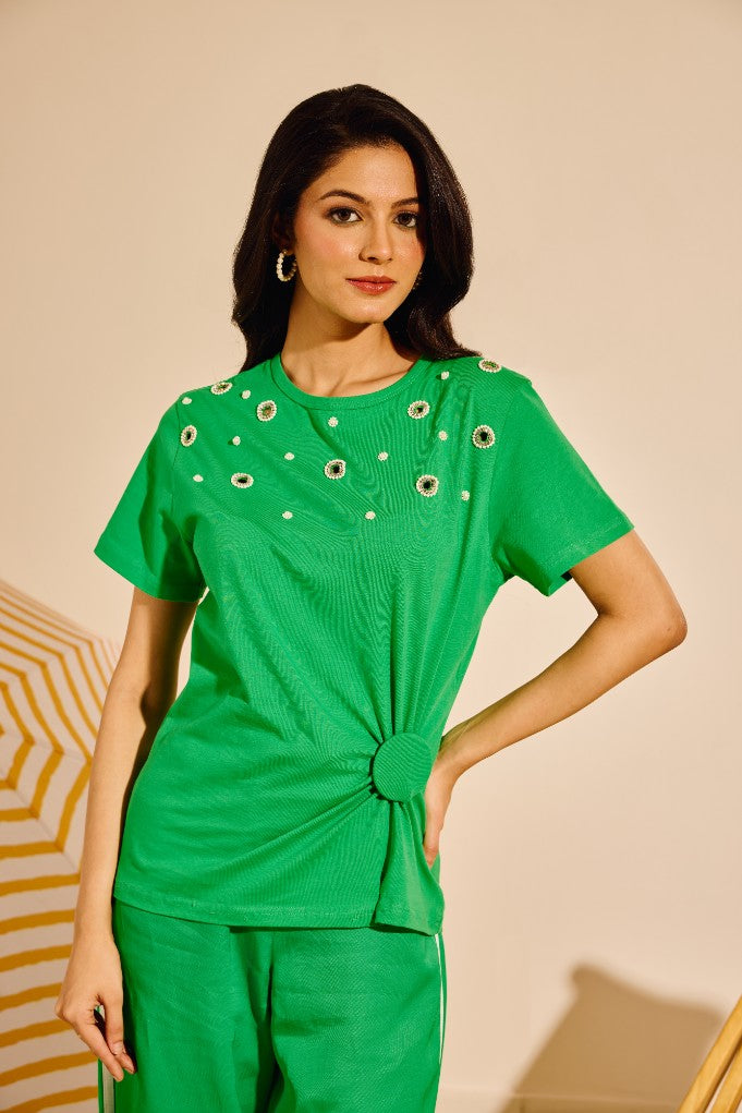 Abstract Patch Work T-Shirt