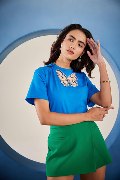 Embellished Butterfly Tee